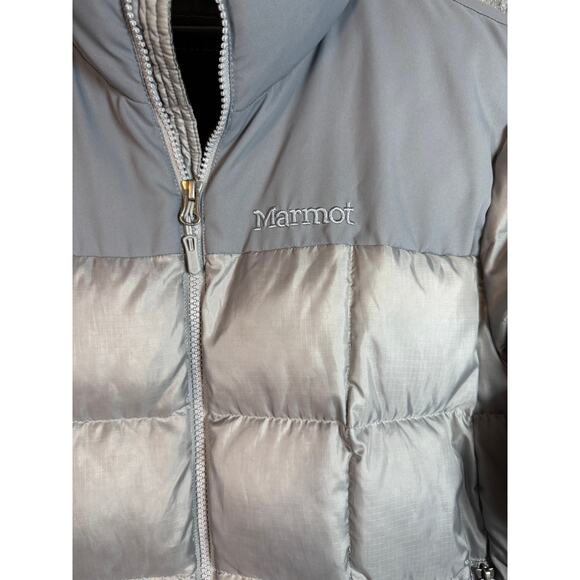 Marmot Mens G73550 600 Fill Down Gray Puffer Jacket - Size Medium - Picture 2 of 10
